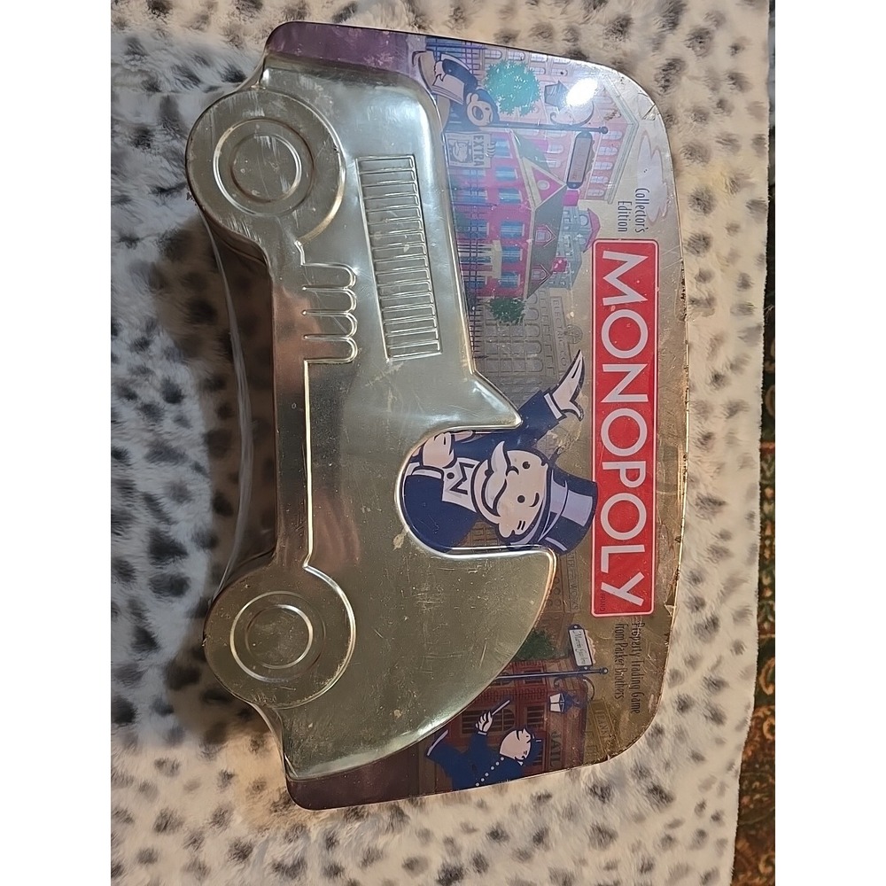 Parker Brothers Monopoly Game Collector's Edition 2001 Embossed Car Tin Sealed